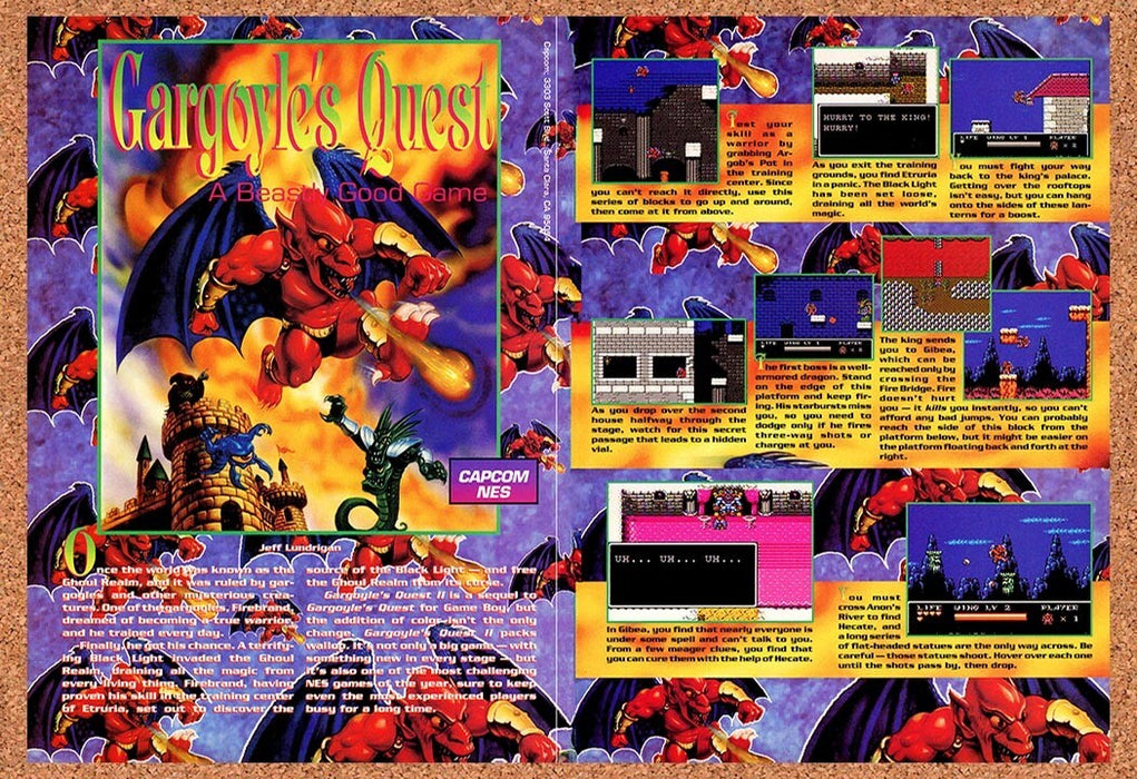 1992 Gargoyle's Quest NES Original Ad v3 - for just $21.49! 
