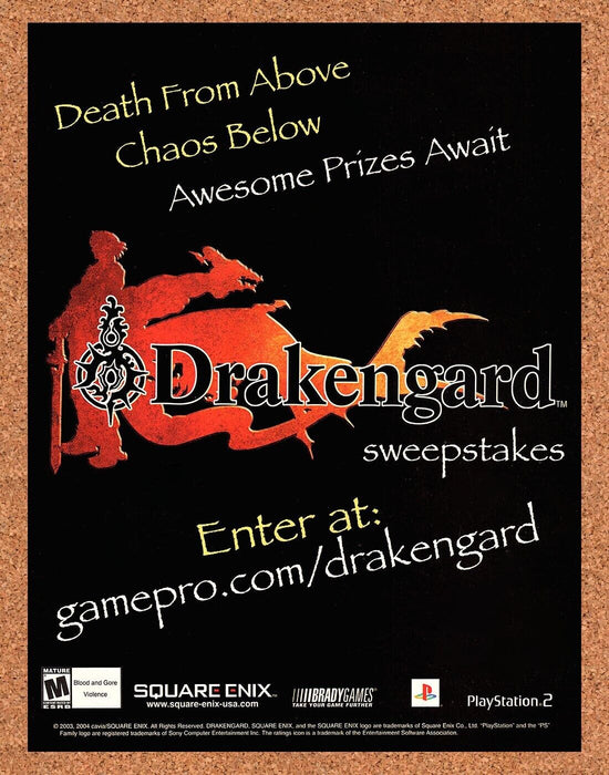 2004 Drakengard PS2 Original Sweepstakes Ad - for just $17.99! 