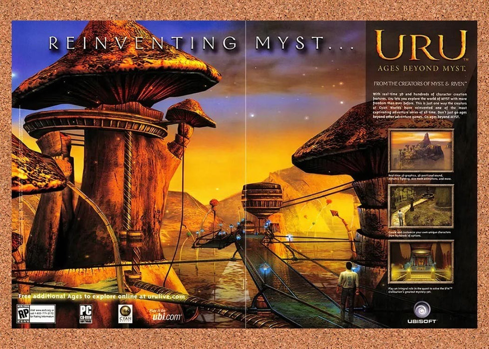 2002 URU Ages Beyond Myst PC Original Advertisement v1 - for just $23.99! 
