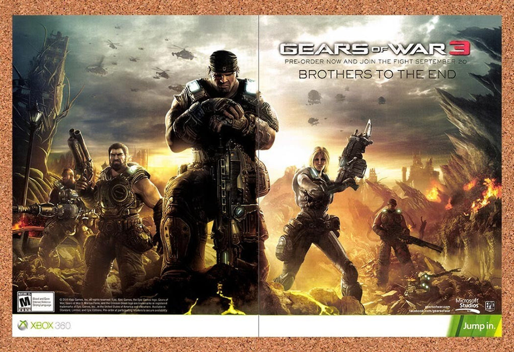 2011 Gears Of War 3 Xbox 360 Original Ad v4 - for just $21.99! 
