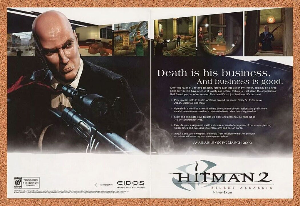 2004 Hitman 2 PC Silent Assassin Original Ad - for just $22.49! 