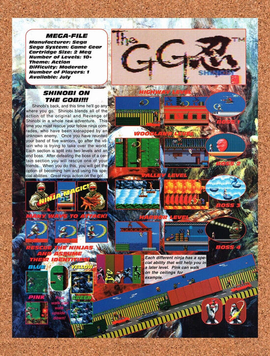 1991 The GG Shinobi Game Gear Original Ad v1 - for just $17.99! 