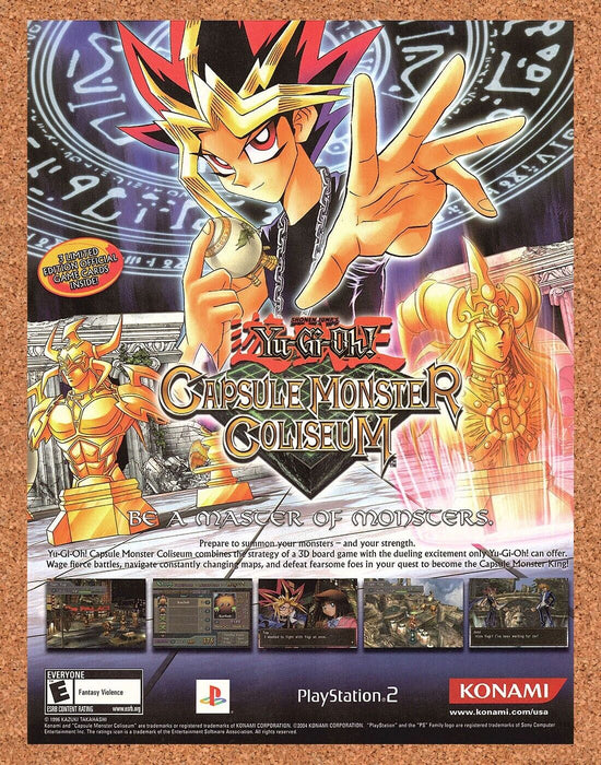 2004 Yu-Gi-Oh Monster Coliseum PS2 Original Ad v1 - for just $17.99! 