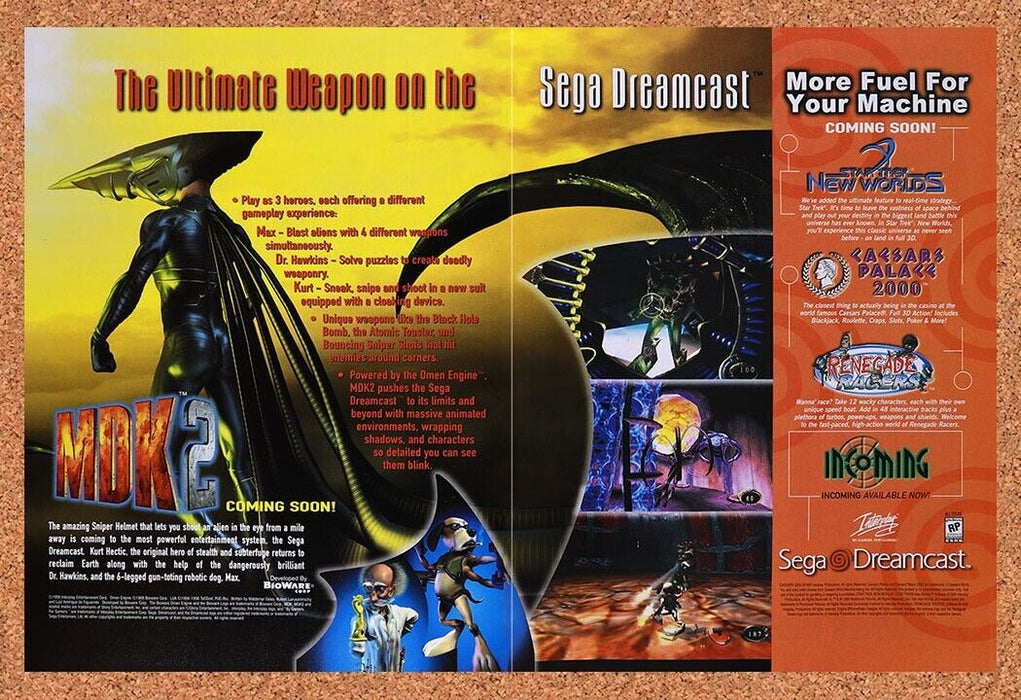 1999 MDK 2 Dreamcast Original Ad v6 - for just $21.49! 