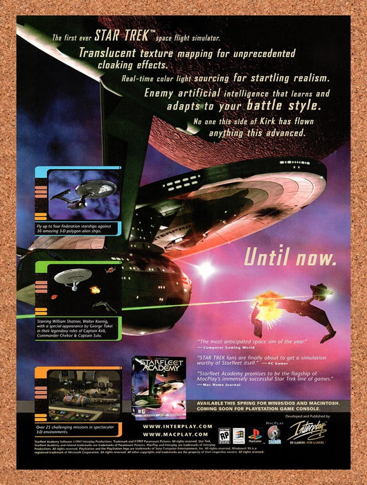 1997 Star Trek Starfleet Academy PC Original Ad v4 - for just $17.99! 