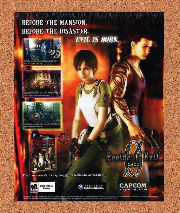 2002 Resident Evil Zero GameCube Original Ad v1 - for just $17.99! 