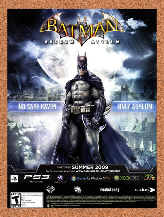 2009 Batman Arkham Asylum Xbox 360 Original Ad v1 - for just $15.29! 