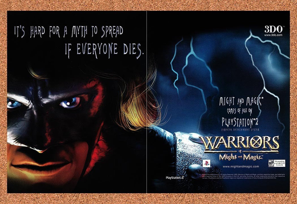 2000 Warriors Of Might and Magic PS1 Original Advertisement v2 - for just $23.99! 