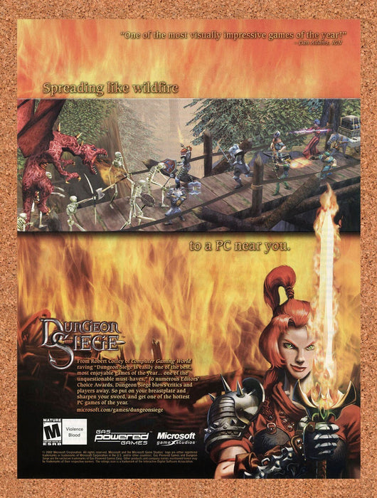 2002 Dungeon Siege PC Original Ad v3 - for just $15.29! 