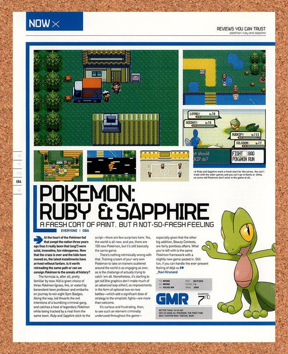 2003 Pokemon Ruby & Sapphire GBA Original Advertisement vr1 - for just $19.49! 