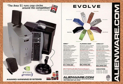 2003 Alienware nVidia GeForce PC Original Ad - for just $21.49! 