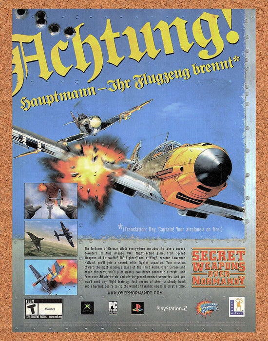 2003 Secret Weapons Over Normandy PS2 Original Ad - for just $17.99! 