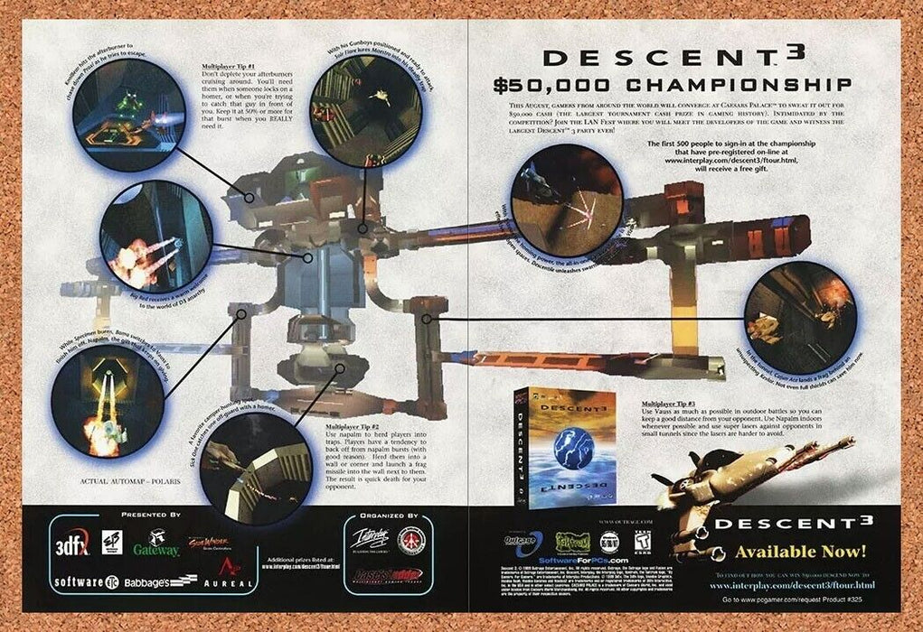 2001 Descent 3 PC Original Sweepstakes Ad - for just $21.49! 