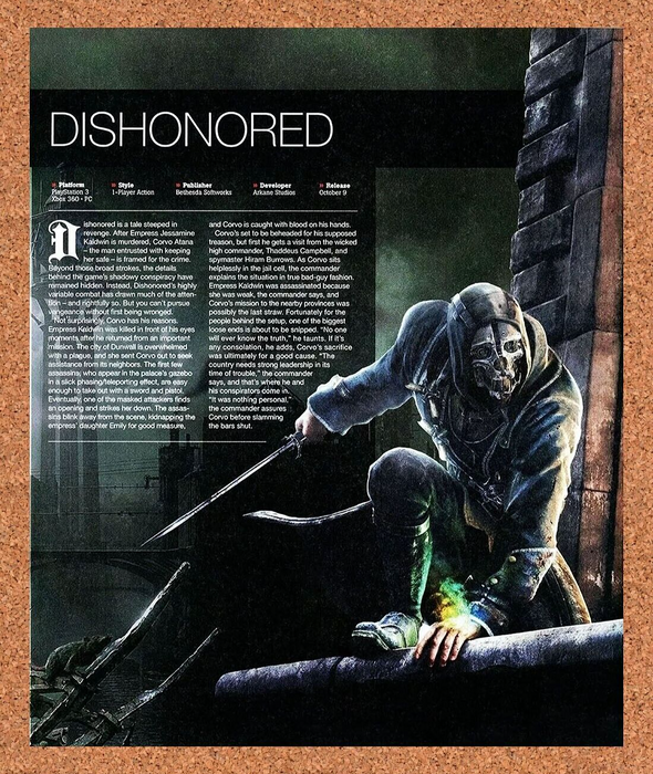 2012 Dishonored Xbox 360 Original Ad - for just $17.99! 