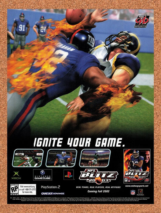 2002 NFL Blitz 2000 Xbox Original Ad v3 - for just $19.49! 