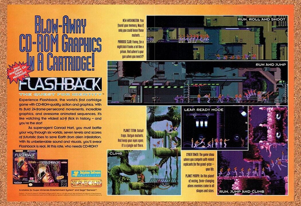 1994 Flashback SNES Original Ad v2 - for just $21.49! 