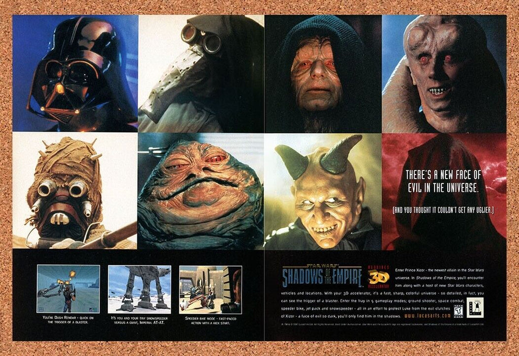 1997 Star Wars Shadows Of The Empire PC Original Ad - for just $21.49! 