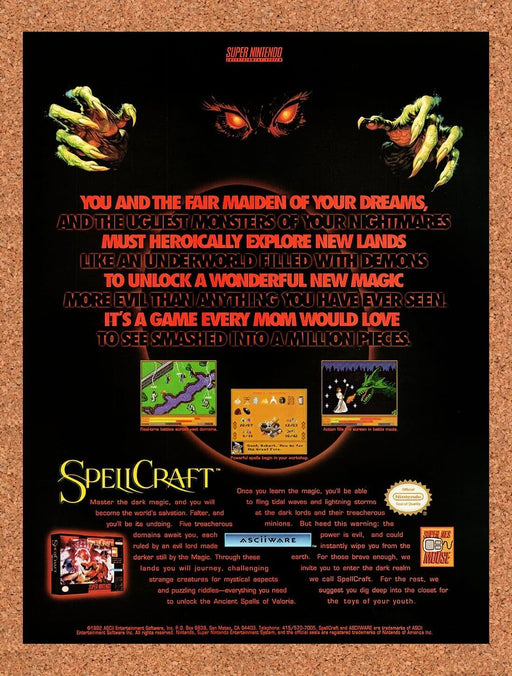 1993 SpellCraft SNES Original Ad v1 - for just $17.99! 