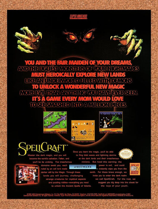 1993 SpellCraft SNES Original Ad v1 - for just $17.99! 