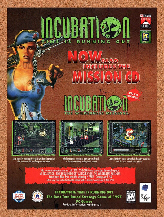 1998 Incubation Time Is Running Out PC Original Ad v1 - for just $17.99! 