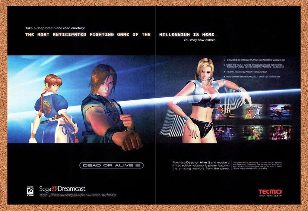 2000 Dead Or Alive 2 Dreamcast Original Ad - for just $21.49! 