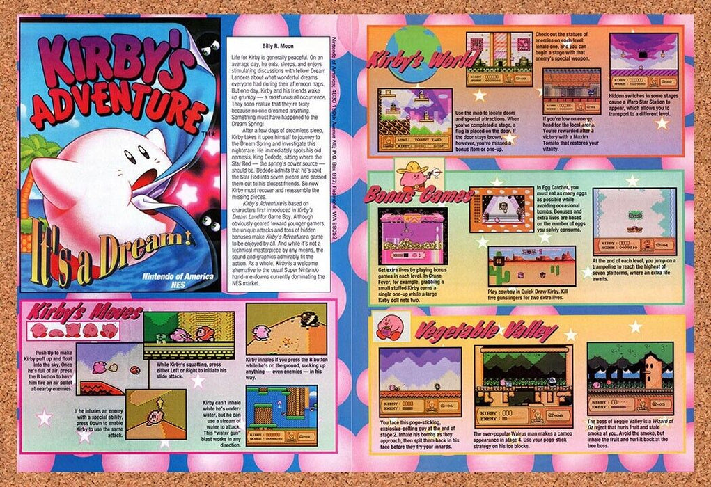 1993 Kirby's Adventure NES Original Ad v2 - for just $21.49! 