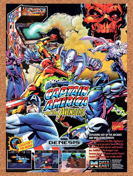 1993 Captain America And The Avengers Genesis Original Ad v1 - for just $16.19! 
