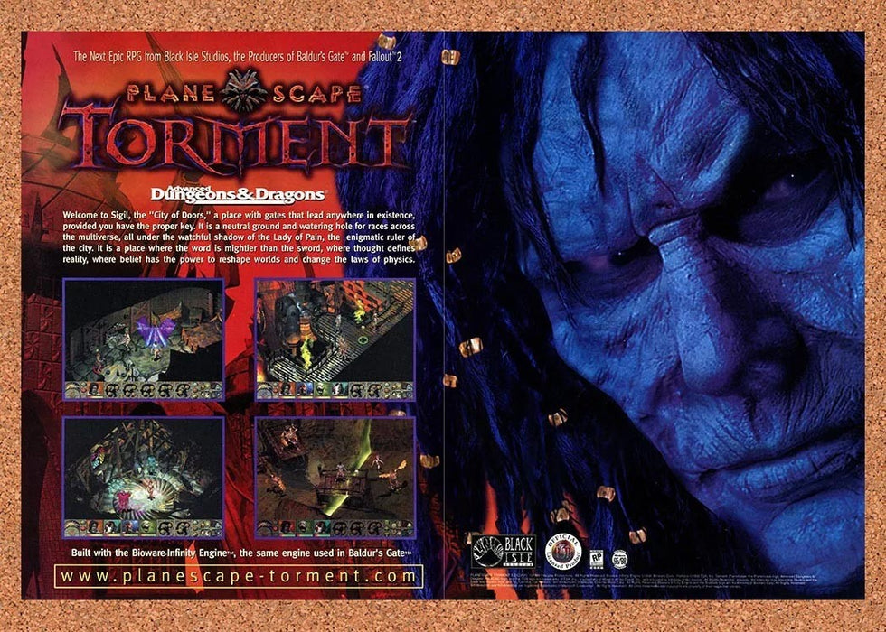 1999 PlaneScape Torment PC Original Advertisement v2 - for just $23.99! 