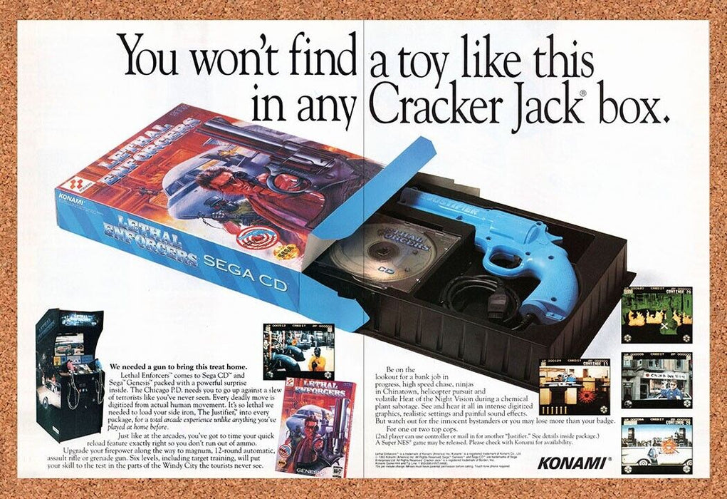 1993 Lethal Enforcers Sega CD Original Ad - for just $21.49! 