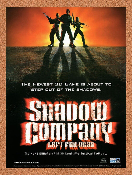 1998 Shadow Company Left For Dead PC Original Ad v1 - for just $17.99! 