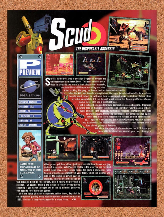 1997 Scud The Disposable Assassin Saturn Original Advertisement vr1 - for just $19.49! 