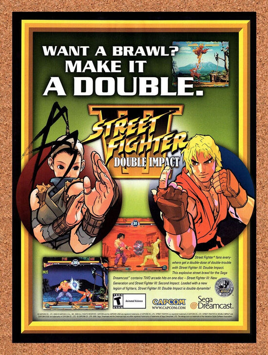 2000 Street Fighter III Double Impact Dreamcast Original Ad - for just $17.99! 
