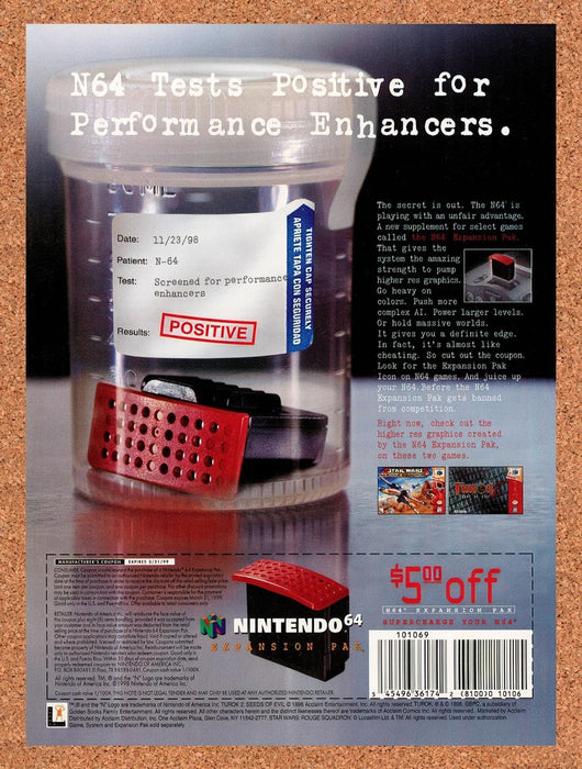 1998 Nintendo 64 Expansion Pack Original Advertisement va2 - for just $19.49! 
