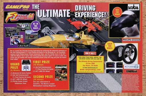 1997 F1 Pole Position 64 Sweepstakes Original Ad v2 - for just $21.49! 