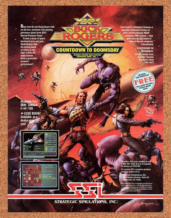 1990 Buck Rogers Countdown To Doomsday Original Ad - for just $17.99! 
