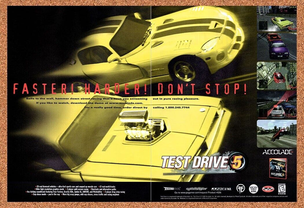 1998 Test Drive 5 PC Original Ad v1 - for just $21.49! 