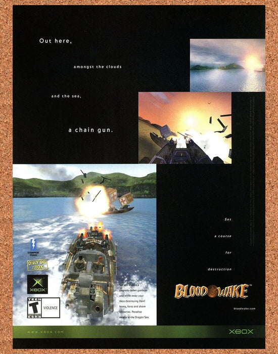 2002 Blood Wake Xbox Original Ad - for just $17.99! 