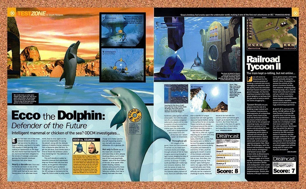 2001 Ecco The Dolphin Defender Of The Future Dreamcast Original Advertisement vr2 - for just $23.99! 