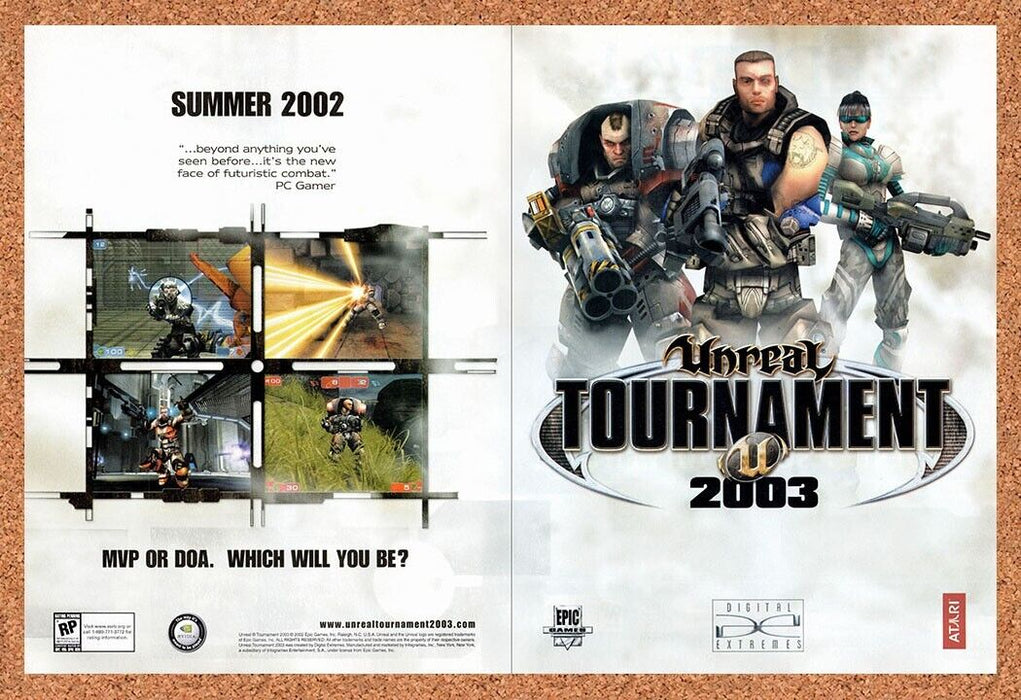 2002 Unreal Tournament 2003 PC Original Ad v4 - for just $21.49! 