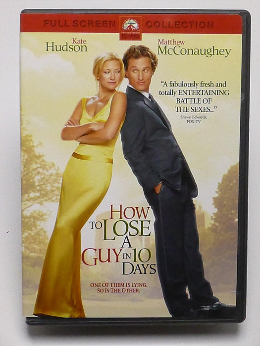 How to Lose a Guy in 10 Days (DVD, 2003, Full Screen) - J1022 - for just $1.99! 