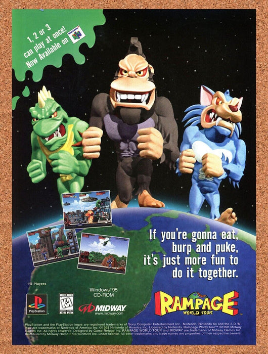 2000 Rampage World Tour N64 Original Ad - for just $18.49! 