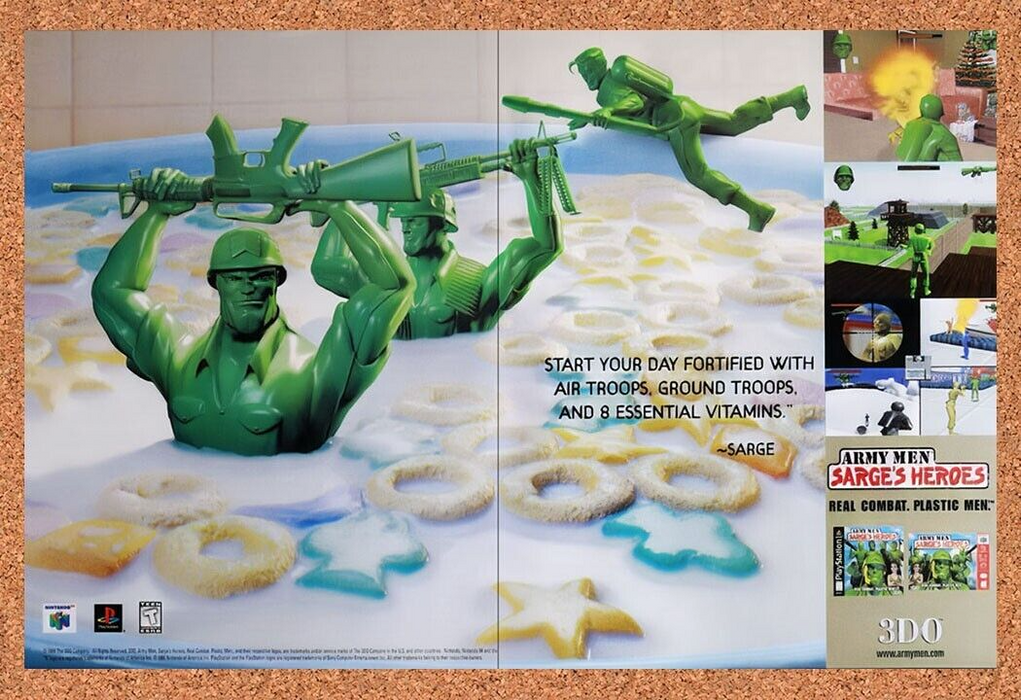 1999 Army Men Sarges Heroes PS1 Original Ad v2 - for just $21.49! 