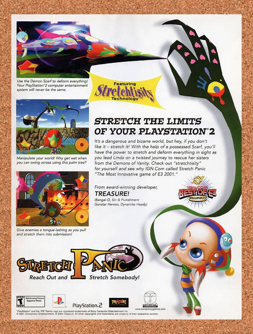2001 Stretch Panic PS2 Original Ad v1 - for just $17.99! 