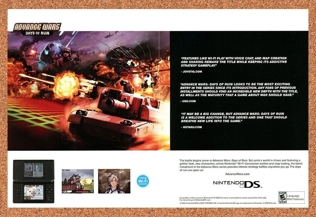 2008 Advance Wars Days Of Ruin DS Original Ad - for just $21.49! 