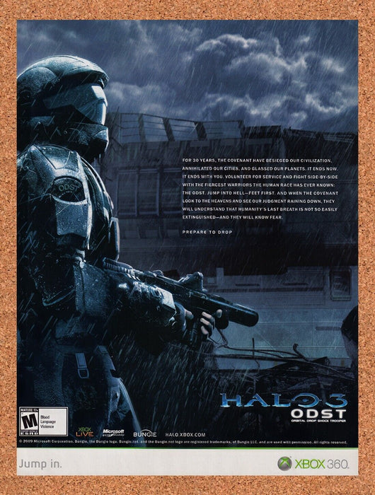2010 Halo 3 ODST Xbox 360 Original Ad v1 - for just $15.29! 