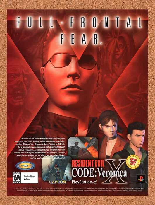 2001 Resident Evil Code Veronica PS2 Original Ad v6 - for just $17.99! 