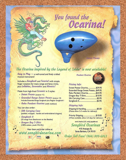 2002 Zelda GameCube Original Ocarina Sweepstakes Ad v1 - for just $17.99! 