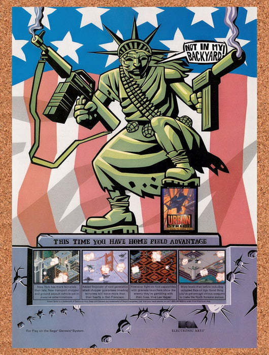1994 Urban Strike Genesis Original Ad v1 - for just $17.99! 