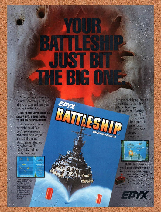 1988 Battleship Amiga Original Ad v1 - for just $17.99! 