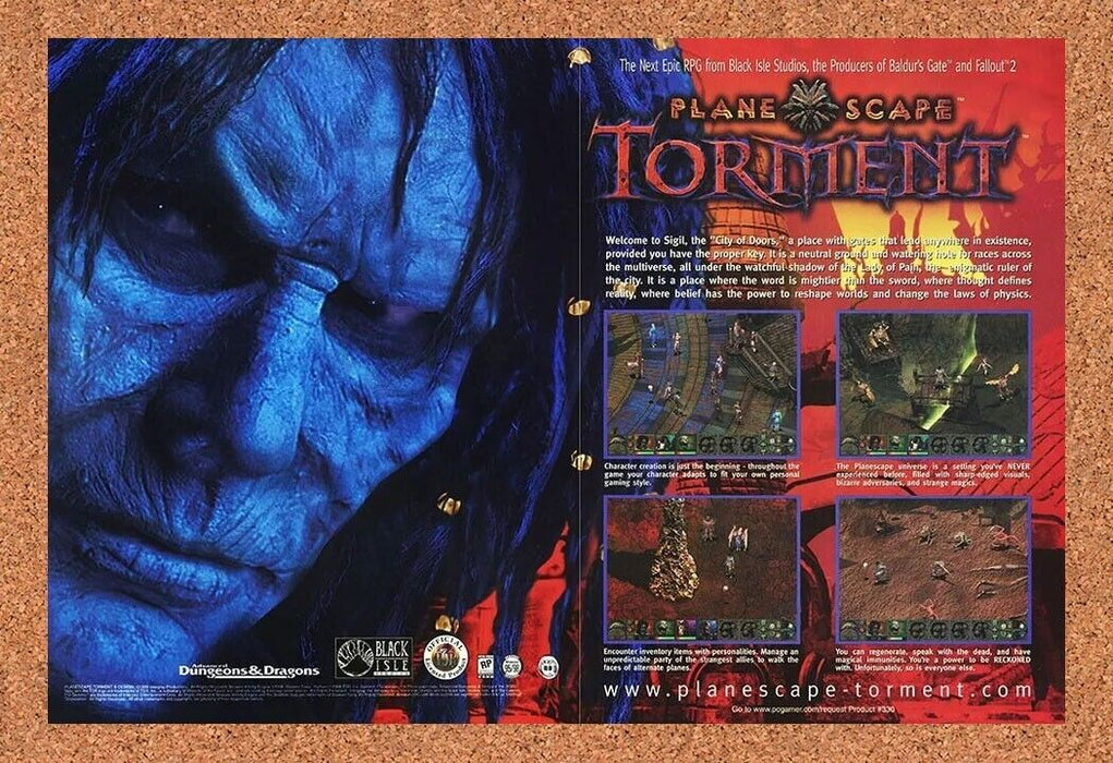 2001 PlaneScape Torment Original Ad - for just $21.49! 